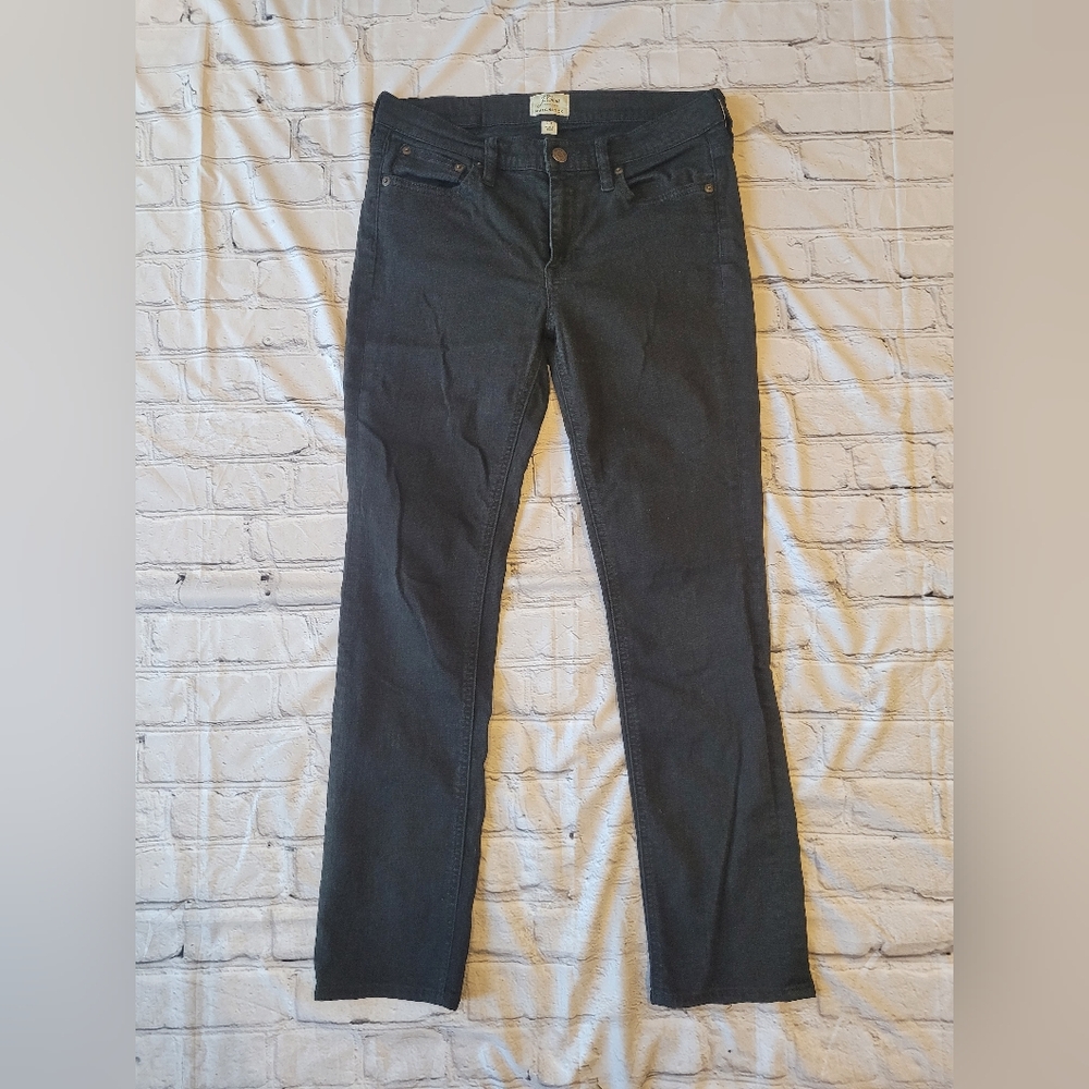 J. Crew Black Straight-Leg Jeans